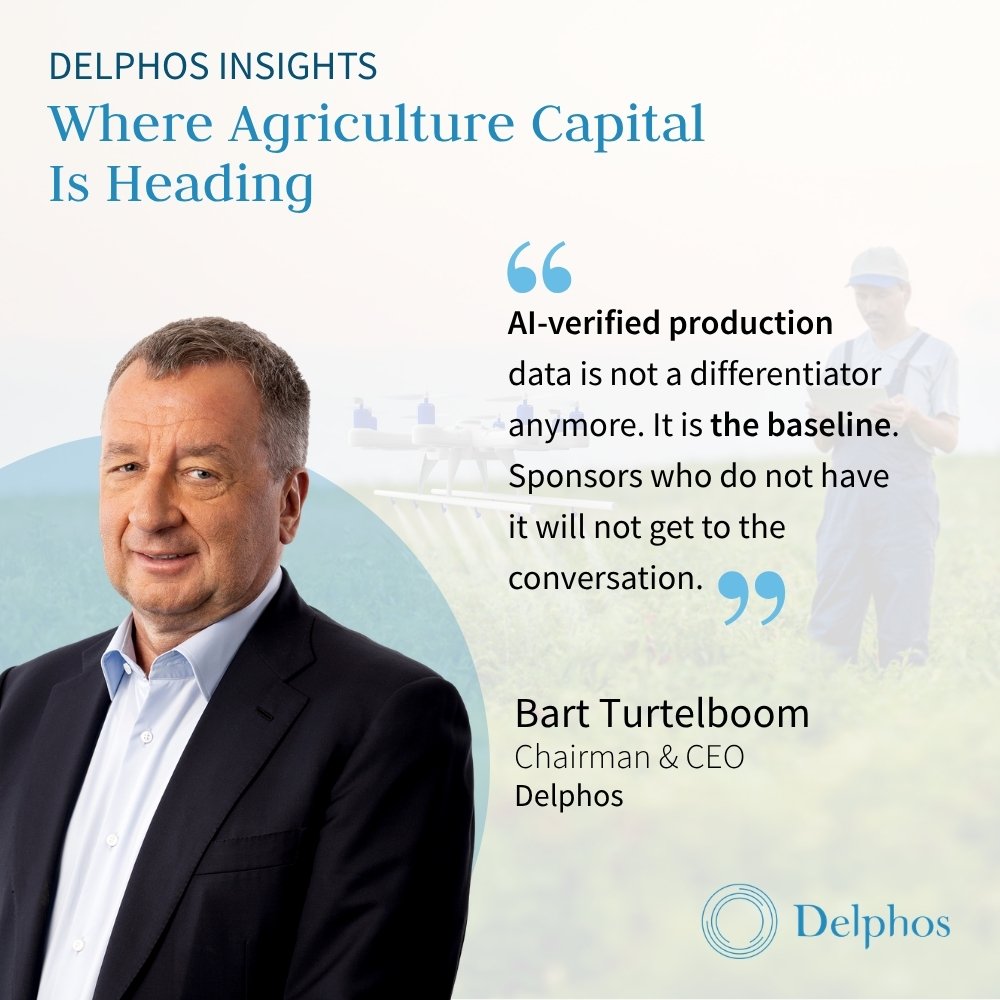 Delphos CEO Bart Turtelboom on AI-verified production data shaping agri-business financing and agriculture investment in emerging markets.